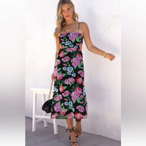 boden cut out dress BODEN Blue Green Paisley Print Cutout-Back Jersey Maxi Dress Pockets 4 R =  8UK